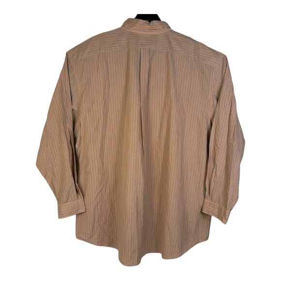 NWT Polo Ralph Lauren Classic Fit Button Down Shirt 4XLT Peach Vertical Strip - Picture 8 of 15